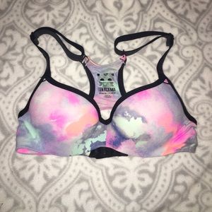 🚨RARE🚨 VS PINK Marble Watercolor Push Up Bra